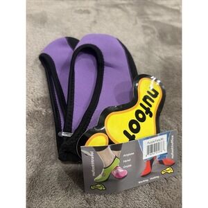 NuFoot Purple Women's Anti-slip Flexible Breathable Flats Slipper Socks Size Med